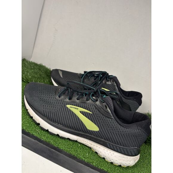 Brooks Adrenaline GTS 20 Mens Size 10.5 Black Athletic Running Shoes Sneakers - Picture 1 of 8
